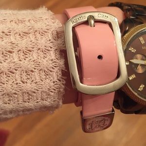 Pink Rustic Cuff bracelet