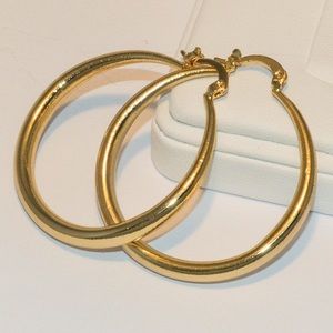 18kt Brazilian Gold Filled Hoop Earrings