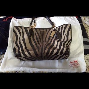 Coach Zebra print tote.