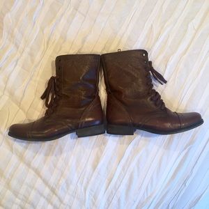 Brown Leather Troopa Boot