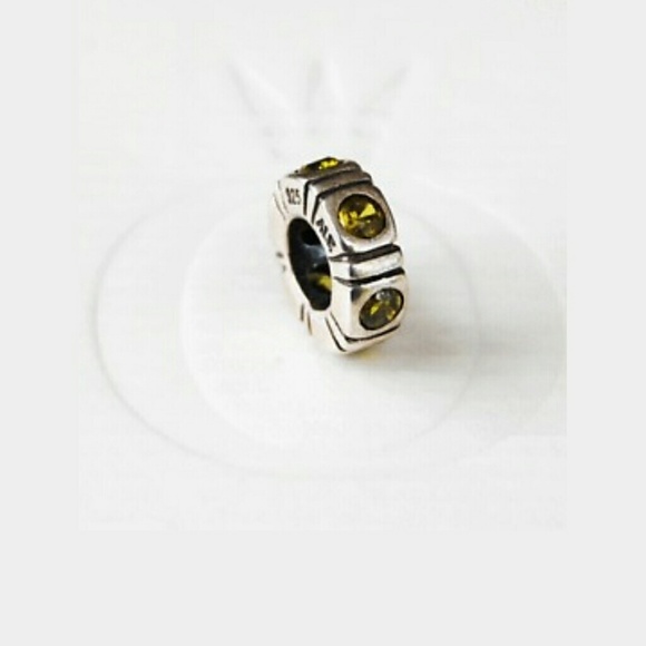 2x green spacer pandora charm