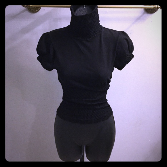 Bebe short sleeve stretch turtleneck