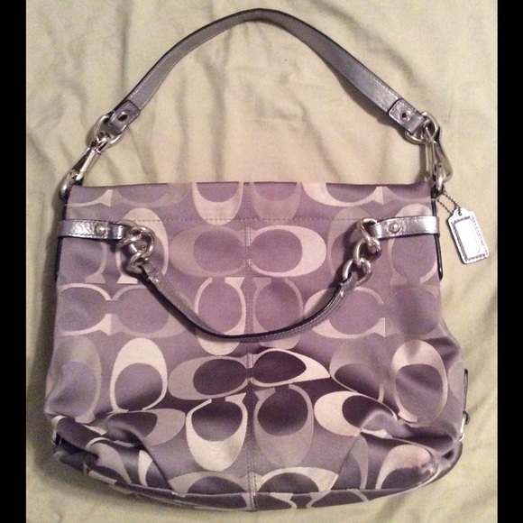 Classic Silver Coach Bag