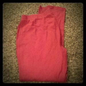Red leggings