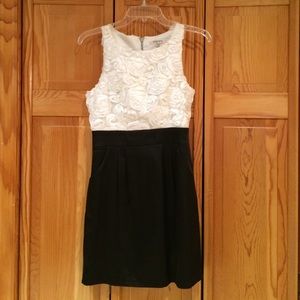 Black and white party dress