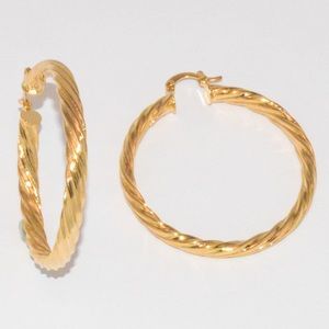 18kt Brazilian Gold Filled Hoop Earrings