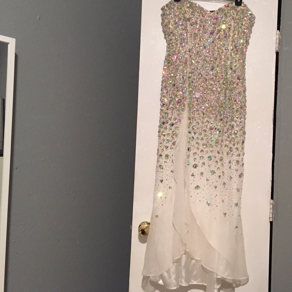 Beaded sequin prom homecoming elegant gown