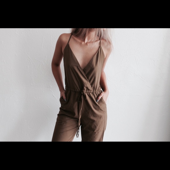 SOLD! Criss Cross Back Jumpsuit - Picture 2 of 4