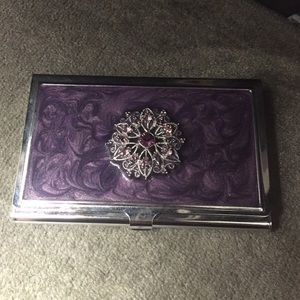 Business card holder mirrored