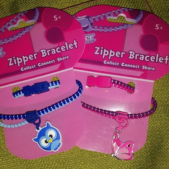 Owl and butterfly zipper bracelets - Picture 1 of 1