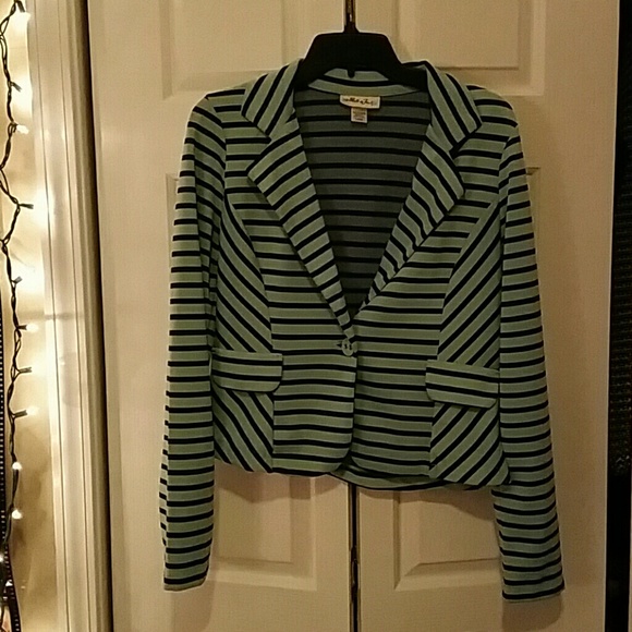 Blue, striped button-up jacket - Picture 2 of 4