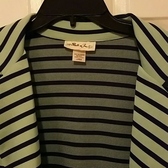 Blue, striped button-up jacket - Picture 4 of 4