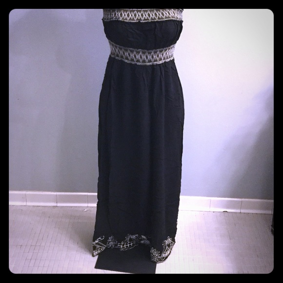 Black and creme maxi dress