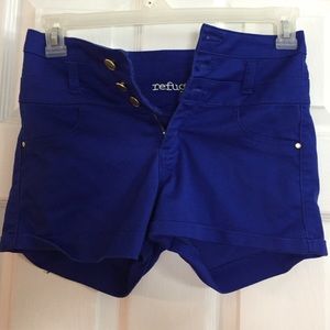 Navy blue high waisted shorts (4)