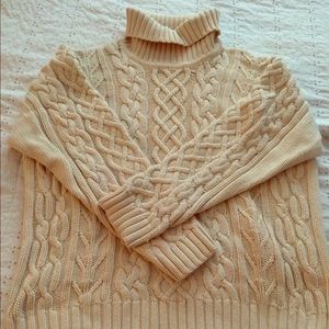 Heavy knit cable sweater