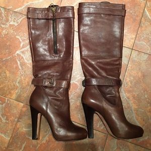 Steve Madden tall brown heeled boots