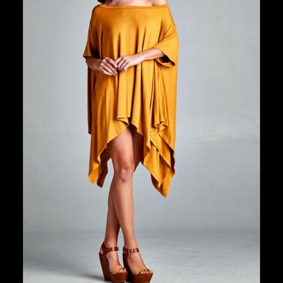 Pleated Maxi Tunic Cape Shirtdress NWOT - Picture 2 of 2