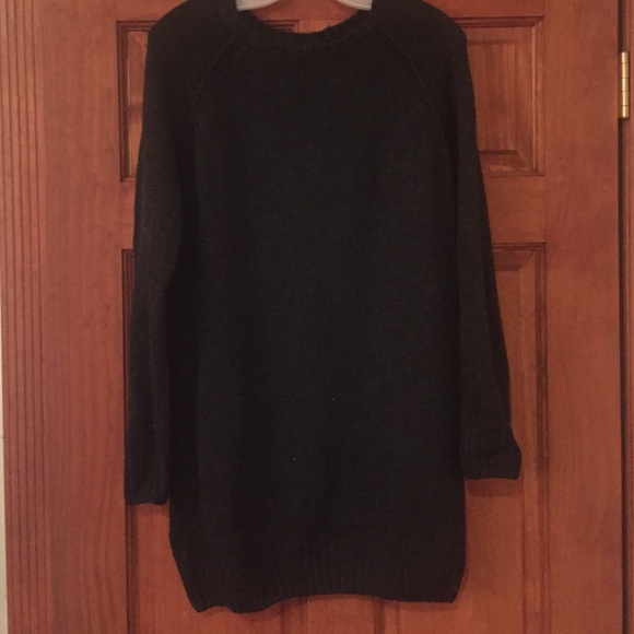 Dark grey sweater dress