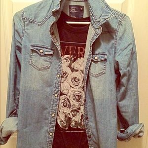 Vintage blue jean shirt