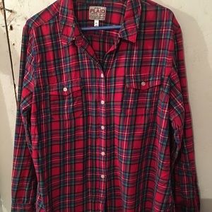 Old navy button down - red plaid