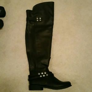 Above knee black boots
