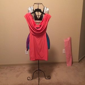 Coral mini dress