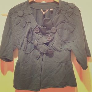 Anthro flower sweater