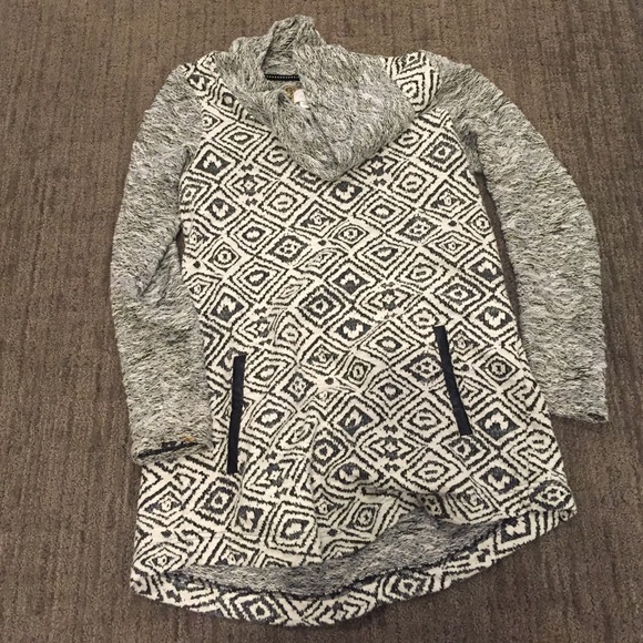 Black and white sweater from Anthropologie