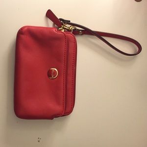 Coach red wristlet