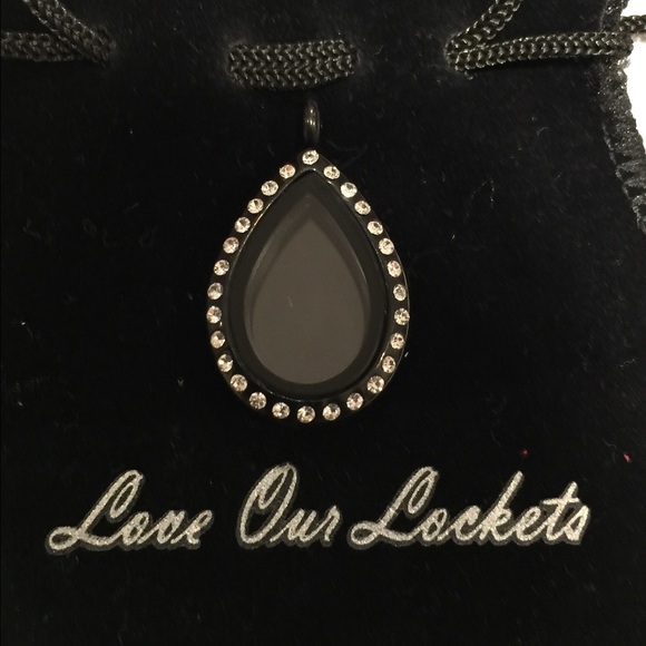 Mini Black Teardrop Locket