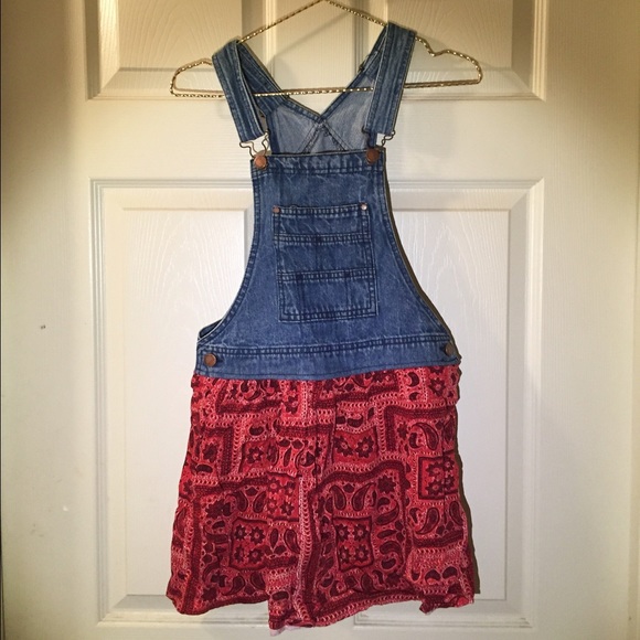 Tinseltown paisley overall jumper dress