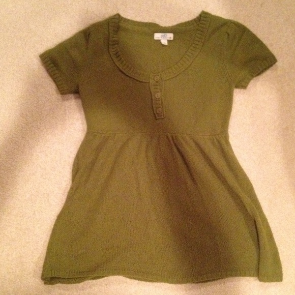 A mini sweater dress