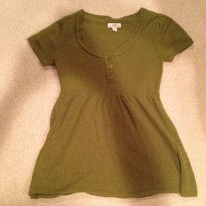 A mini sweater dress