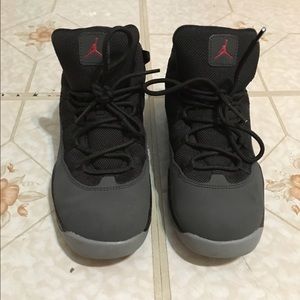A pair of Jordans on a size 2Y barely used!!
