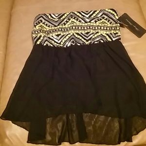 Aztec style tube top with sequins