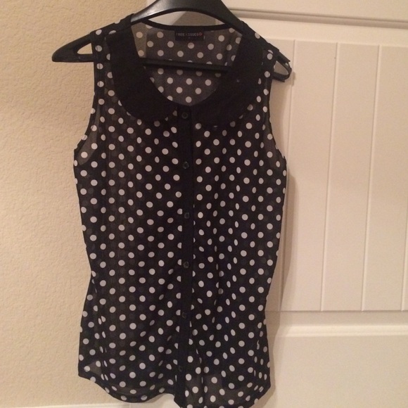 Polka dot button down