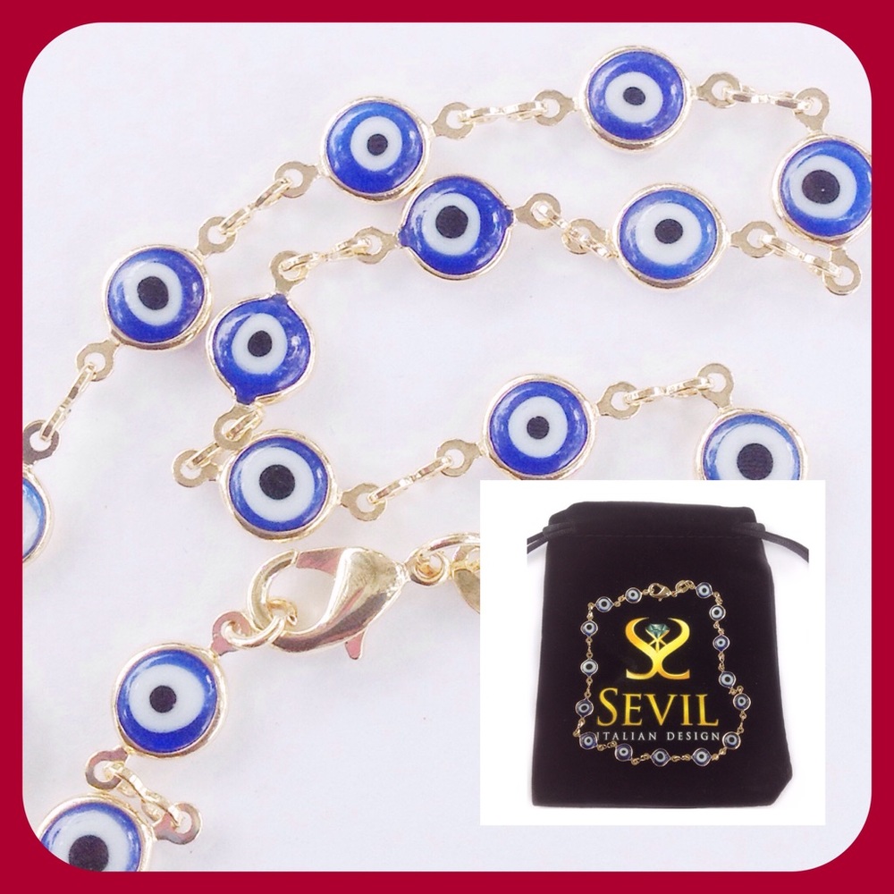 Crystal Evil Eye Anklet