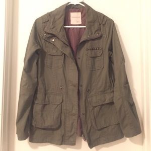 Sound and matter Olive green lined utility jacket