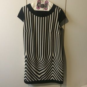 Linea Domani Black zebra striped dress