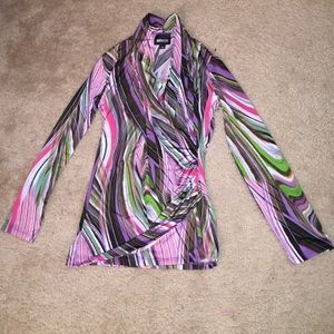 Women's blouse, metro style Multi size m 6-8 NWT