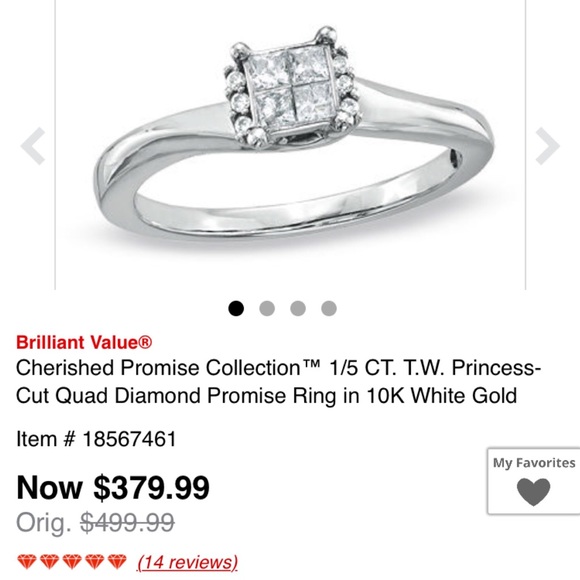 White gold promise ring.