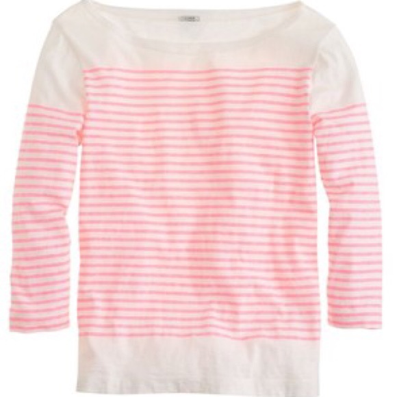 JCrew Striped Boatneck Top