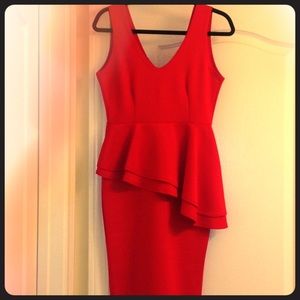 Red Peplum Dress