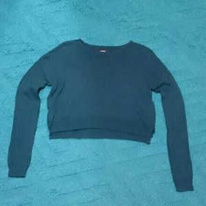 Dark green crop top sweater