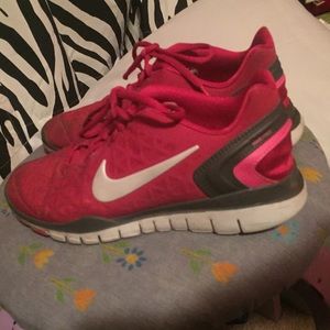 Pink Nike shoes