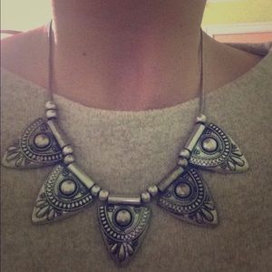 Silver statement neckless