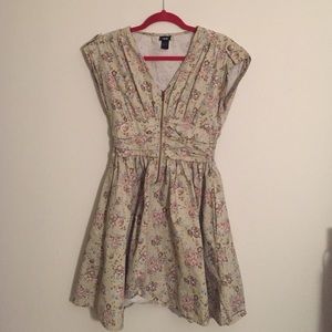 H&M Floral Zip Front Dress (Size 8)