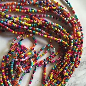 Jewelry - Long beaded necklace with hot pink tassel! Jewelry - Long beaded necklace with hot pink tassel!