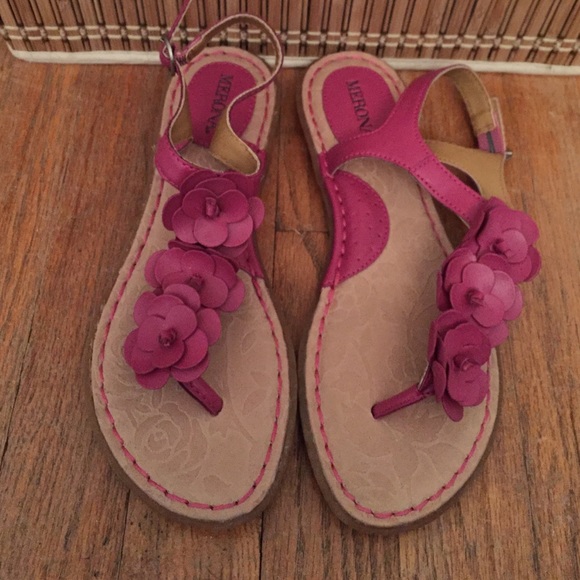 Magenta Flower Sandals