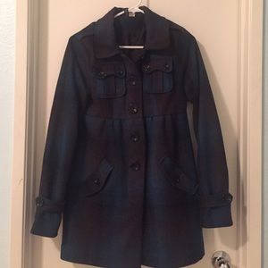 H&M Devided plaid coat